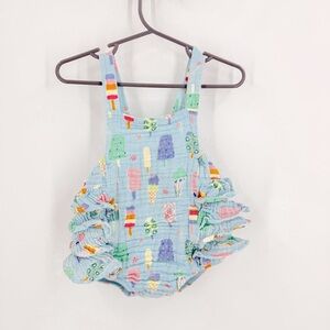 Angel Dear Blue Ice Cream Print One Piece